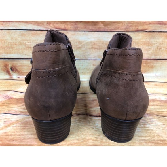Collection by Clarks Adreena Brown Leather Ankle Boots Booties Womens 9 M (y6e) - Picture 9 of 10